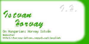 istvan horvay business card